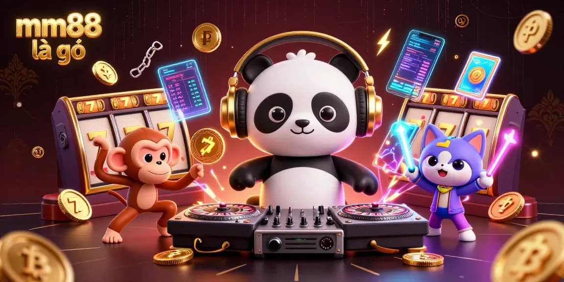 Engage with mm88 là gì for an exciting casino experience featuring vibrant characters and gambling elements.
