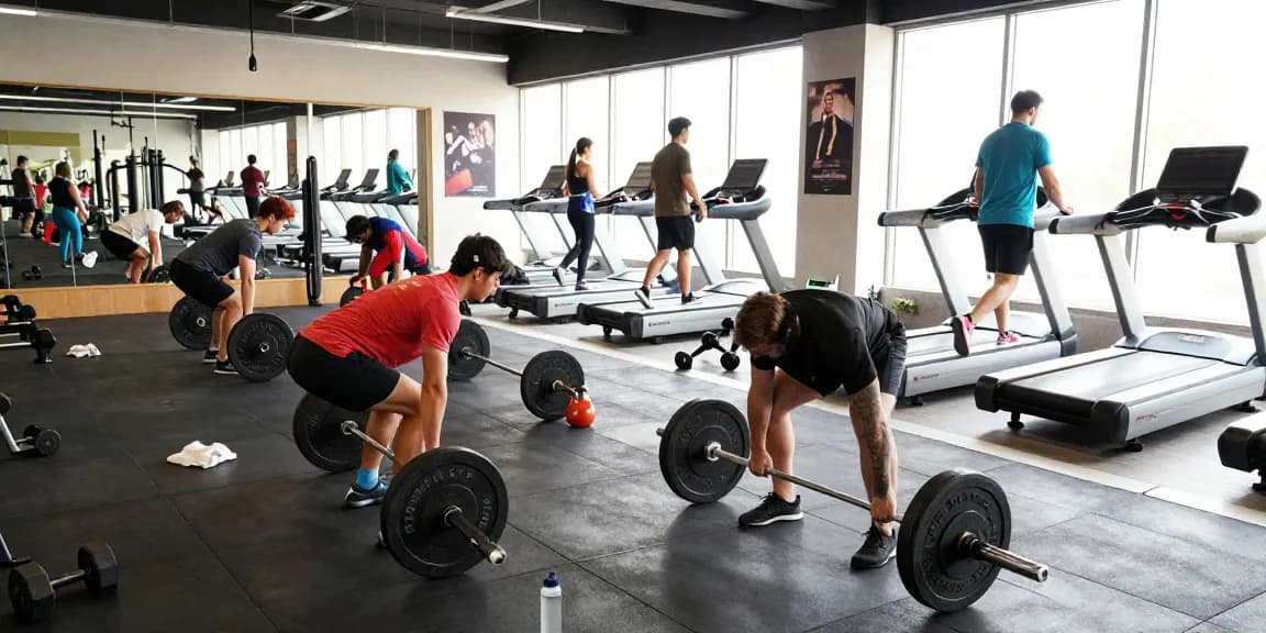 Athletic individuals showcasing Unique Pharma Steroids benefits through intense workouts in a modern gym setting.