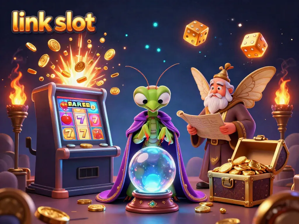 Experience thrilling slot action with the link slot featuring vibrant games, jackpot excitement, and magical characters.