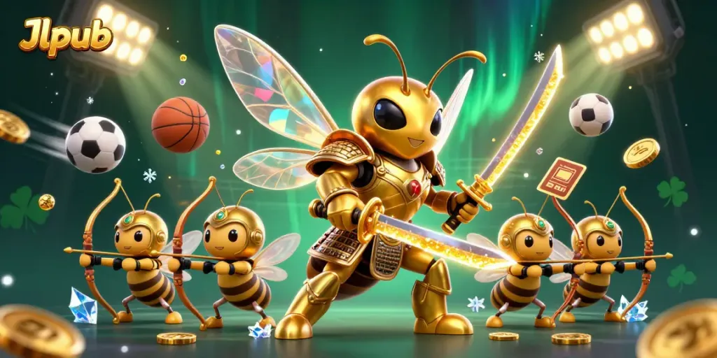 Experience thrilling sports betting action at Jlpub with dynamic characters and vibrant gaming elements.