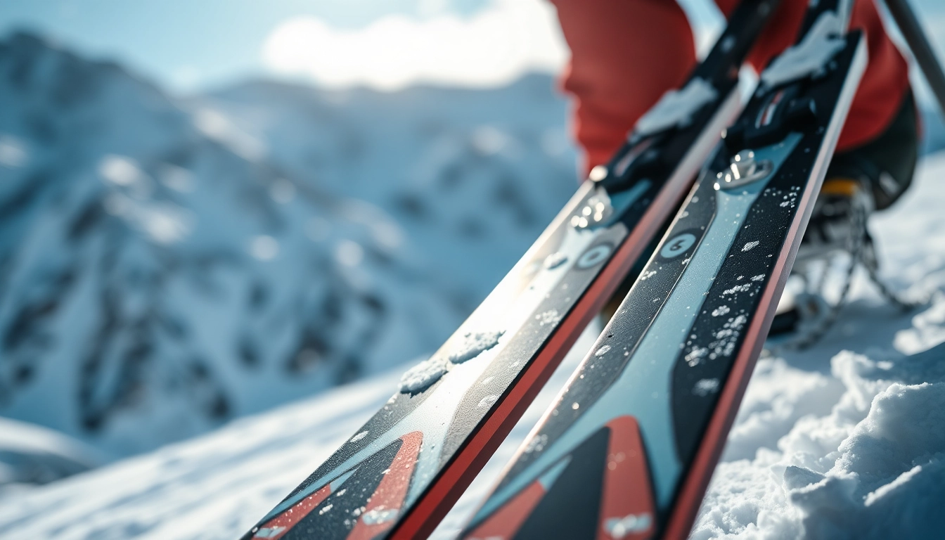 Auto Kufen im Detail auf schneebedecktem Untergrund, perfekt für den Wintersport.