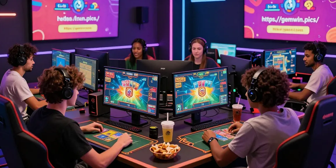 Dynamic gaming scene featuring players immersed in action at https://gemwin.pics/, highlighting vibrant card game graphics and an engaging atmosphere.