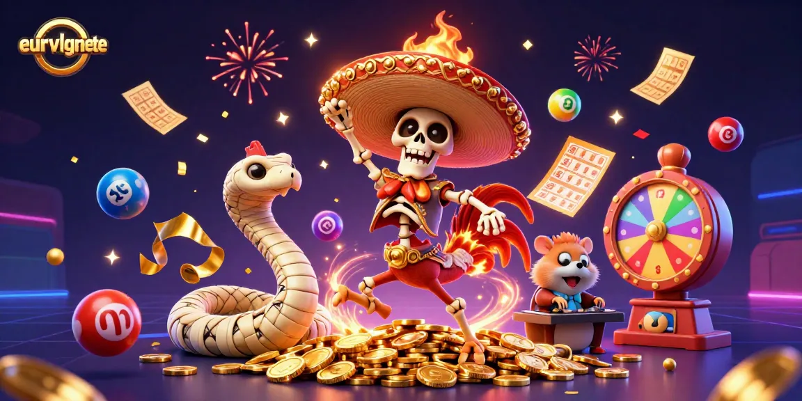 Experience the excitement of eurvlgnete's lottery scene with vibrant characters and dynamic gaming elements.