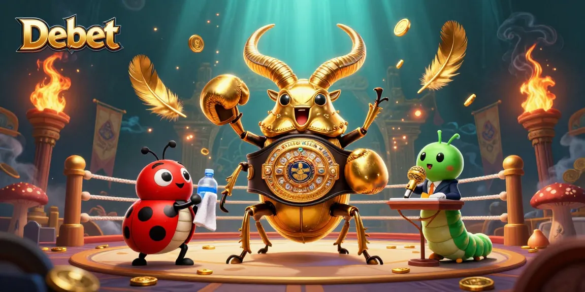Engage with Debet's vibrant sports betting scene featuring unique cartoon characters.